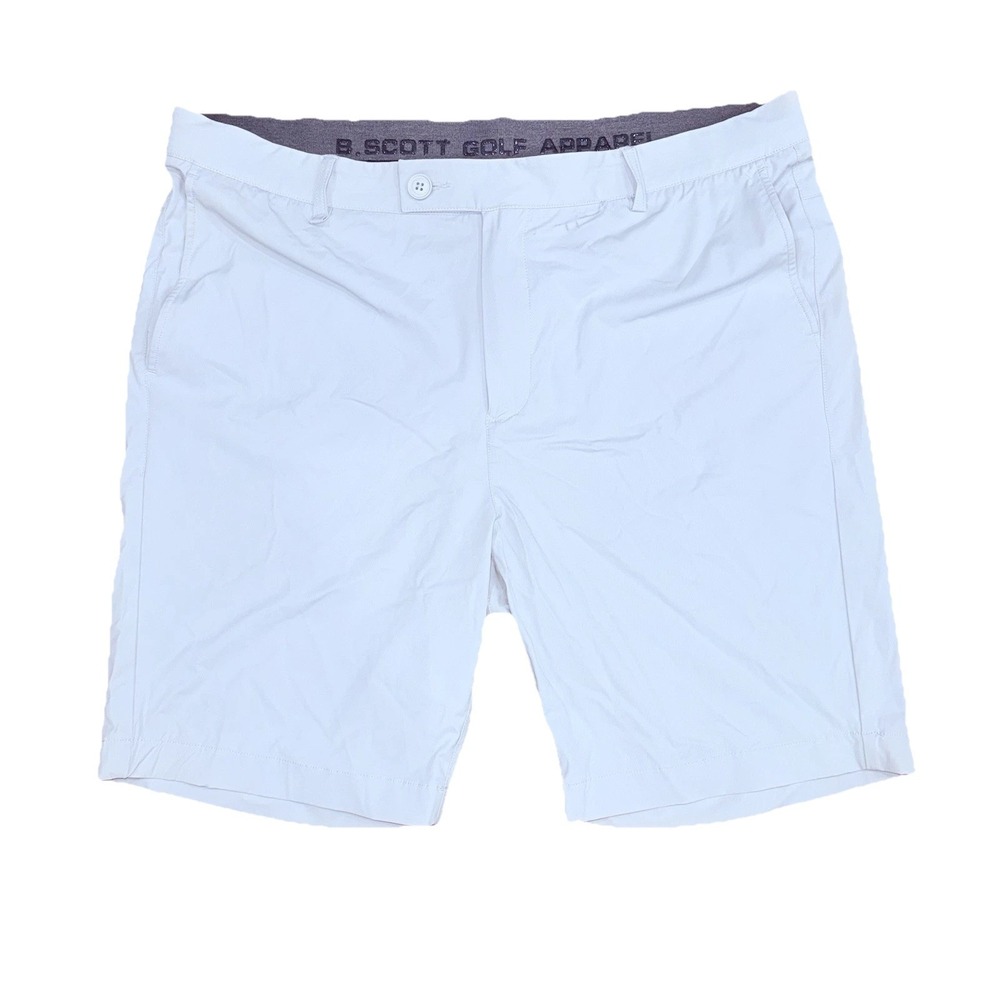 B. Scott Golf Apparel Shorts Men 38 Light Blue Performance Stretch Golfcore